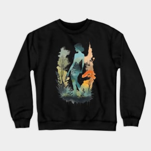 Vintage Nature Muse. Female body. Crewneck Sweatshirt